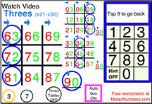 Tic Tac Toe Times Table IPhone App by MisterNumbers